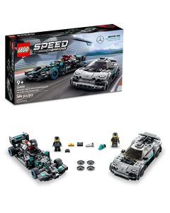 Lego® Speed Champions 76909 Mercedes-AMG F1 W12 E Performance y Mercedes-AMG Project One; 2 Autos de Carreras de Juguete coleccionables con Minifiguras de Pilotos, para niños de 9 años (564 Piezas)